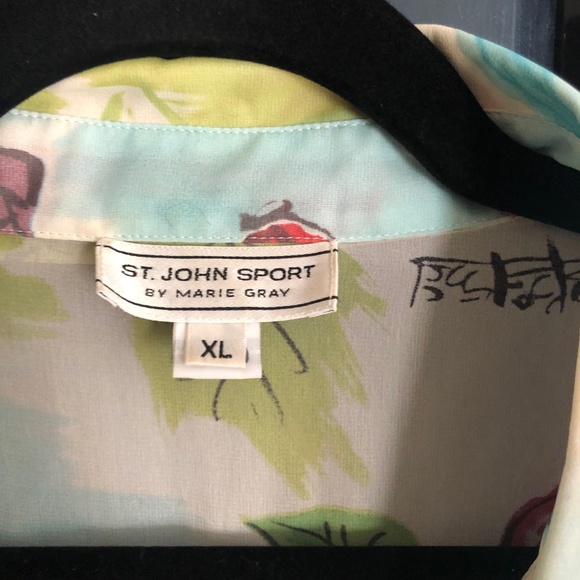 St John Sport XL Sleeveless blouse Silk - Picture 3 of 4